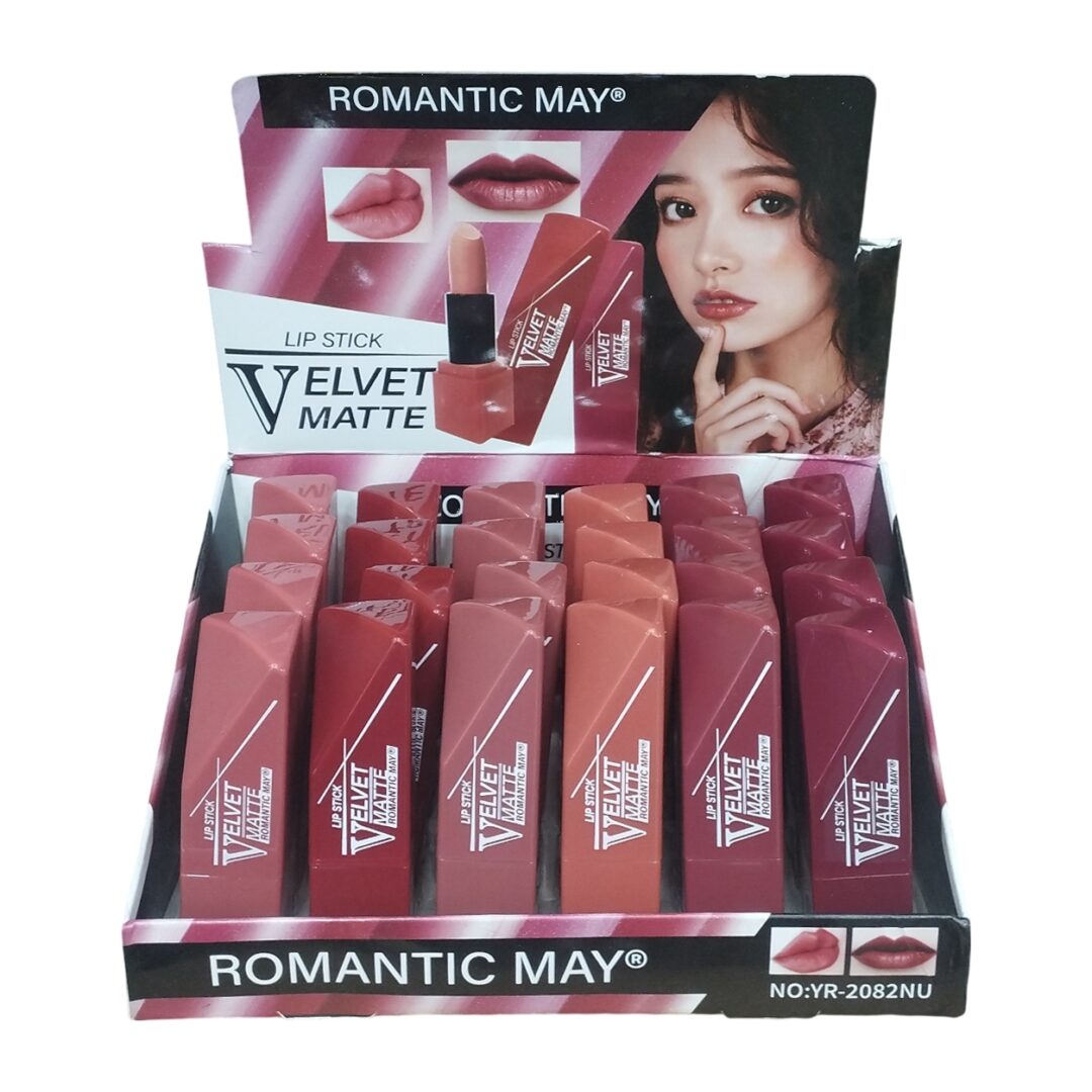 رژ لب جامد رمانتیک می Velvet matte بسته 24 عددی