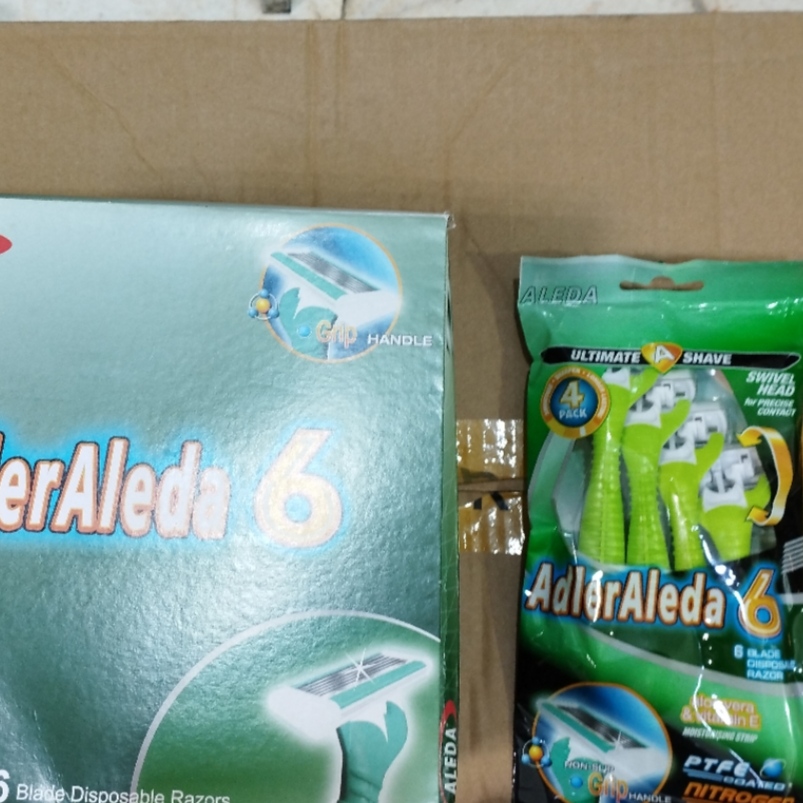 ژیلت 6 لبه آلدا سبز ALEDA پاکت 4 تایی بسته 12 عددی - Image 2