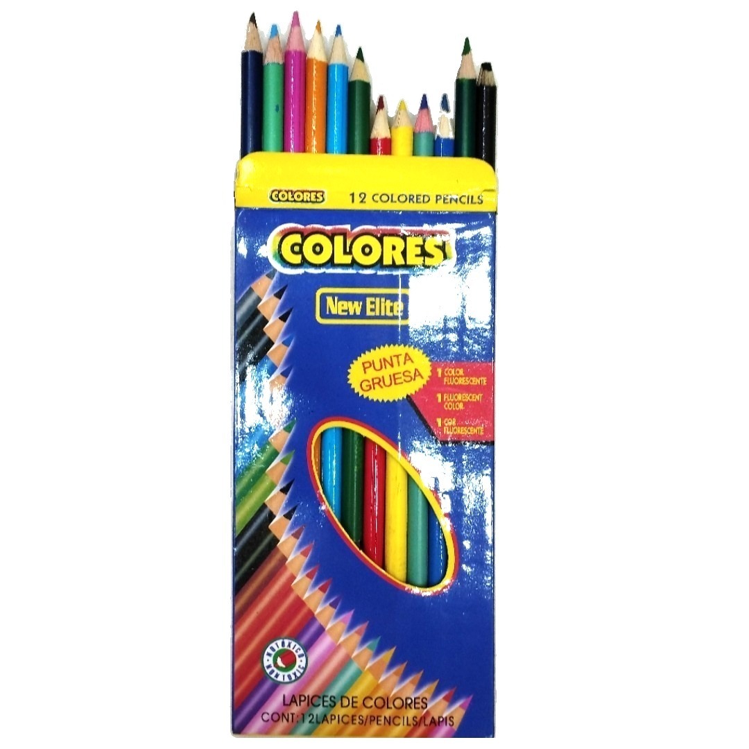مداد رنگی COLORES بسته 12 عددی مجموعه 12 عددی