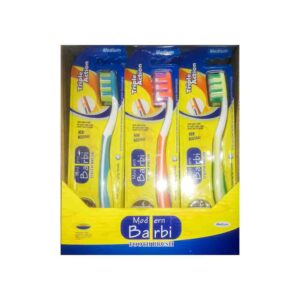 مسواک باربی barbi برس نرم مدل Triple Action بسته 12 عددی