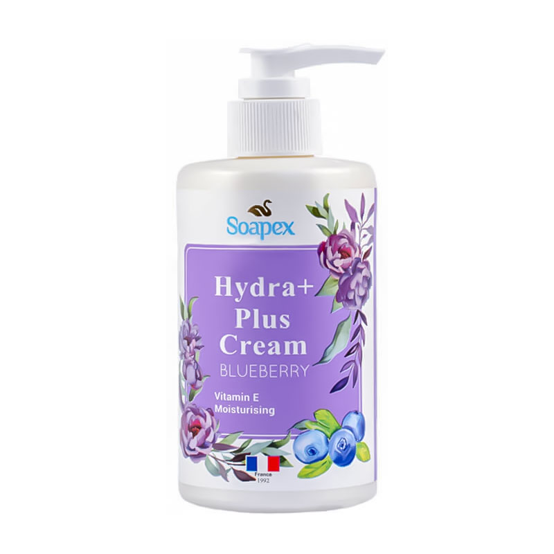 soapex-hydra-plus-blueberry کرم آبرسان سوپکس Hydra Plus مدل BLUEBERRY حجم 250 میلی لیتر بلوبری