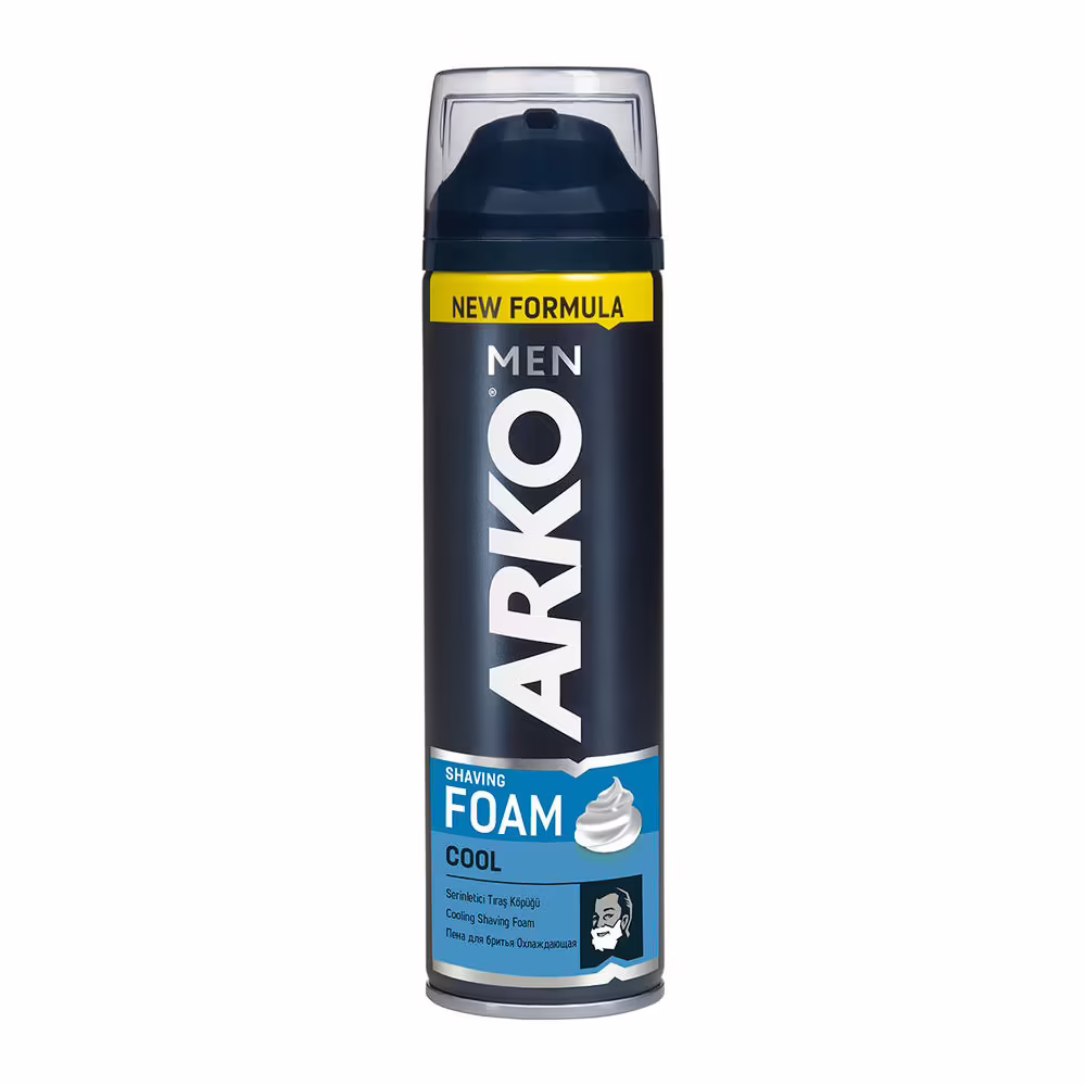 arko-men-shaving-foam-fom-rish-kafe-rish-arko-men-hajm-200ml-omde-kartoni کف اصلاح آرکو مدل Cool حجم 200 میلی لیتر بسته 12 عددی