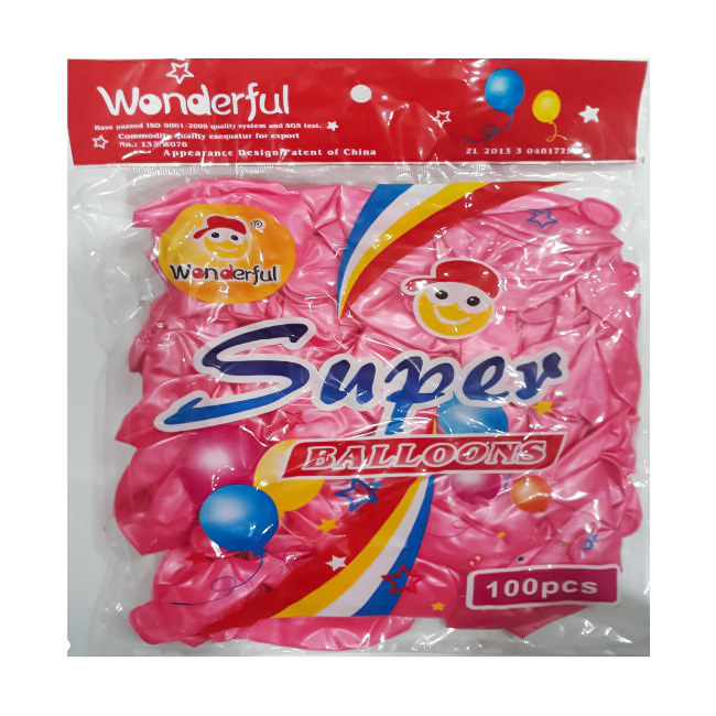 badkonak-ballons-wonderfull-super-100pcs1 بادکنک واندرفول مدل W076 سایز 120 بسته 100 عددی