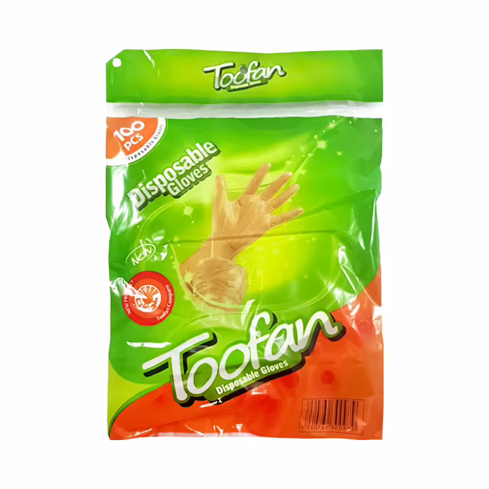 dastkesh-yekbar-masraf-tofan-100pcs دستکش یکبار مصرف طوفان بسته 100 عددی مجموعه 50 عددی (کارتنی)