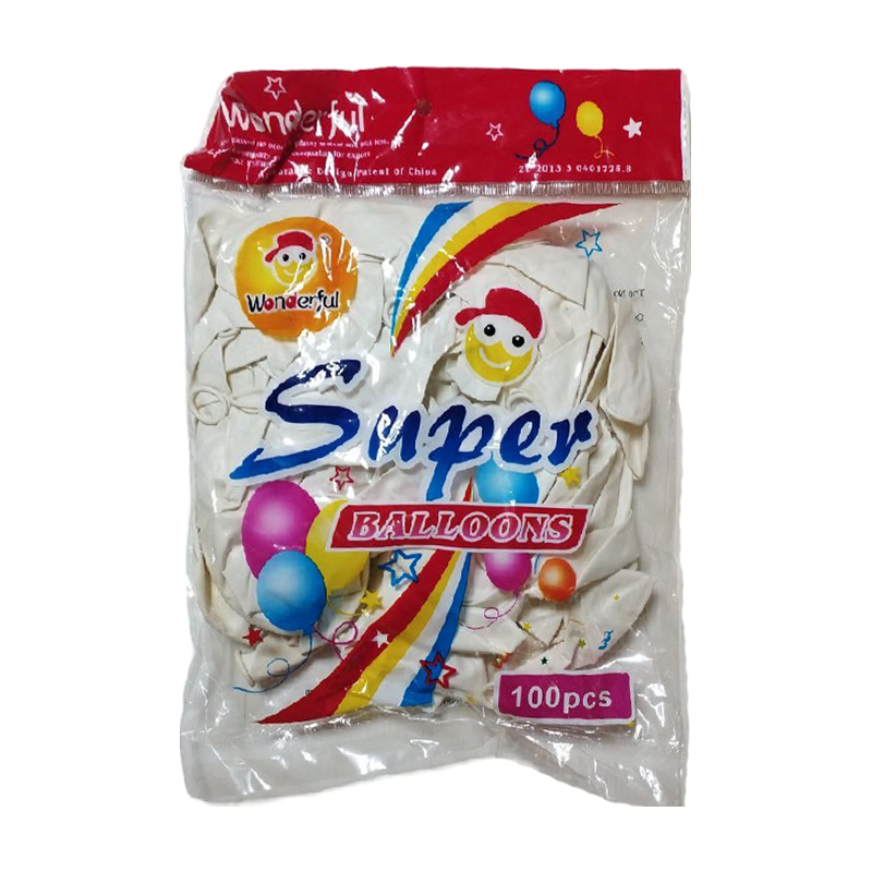 بادکنک واندرفول Super مدل W076 رنگ جور بسته 100 تایی مجموعه 12 عددی