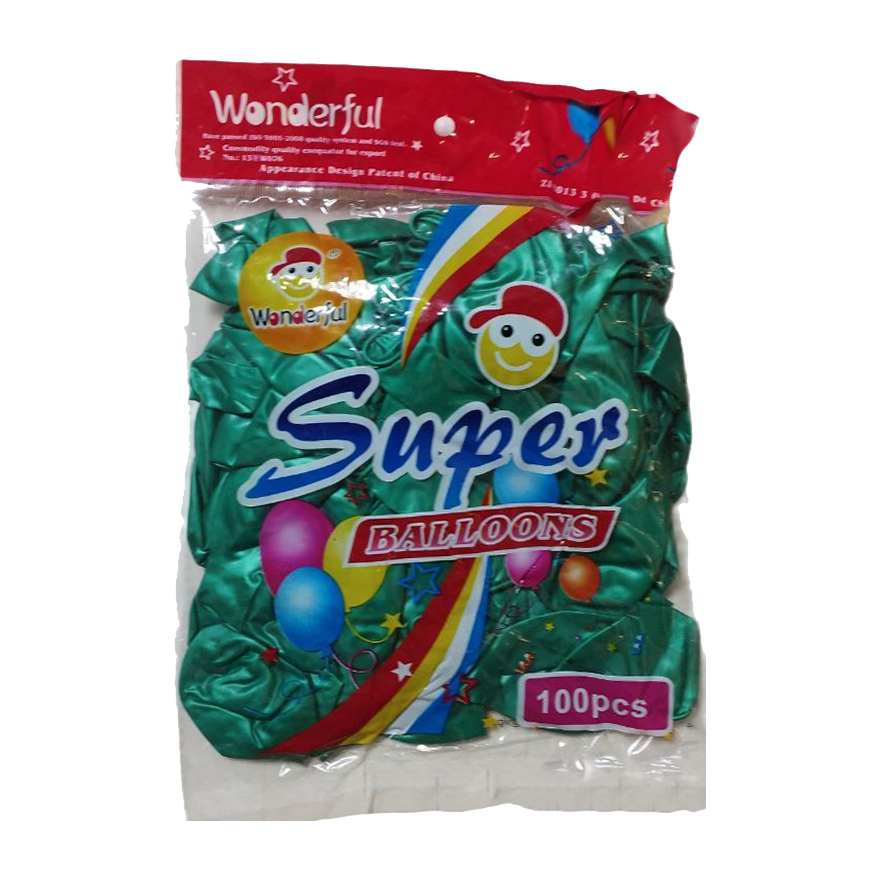بادکنک واندرفول Super مدل W076 رنگ جور بسته 100 تایی مجموعه 12 عددی