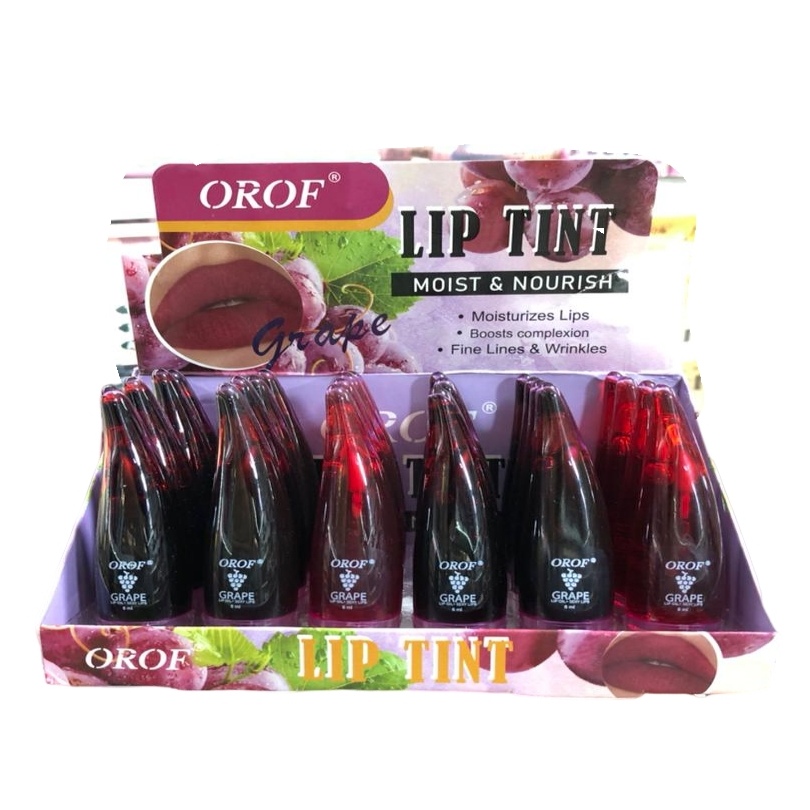 تینت لب OROF مدل شاخکی انگور بسته 24 عددی