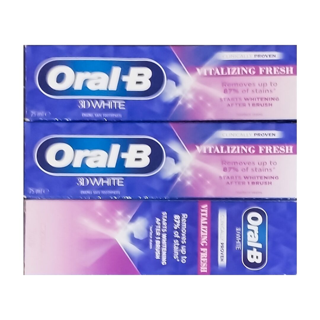 خمیر دندان اورال بی مدل 3D White Vitalizing Fresh حجم 75 میل بسته 12 عددی