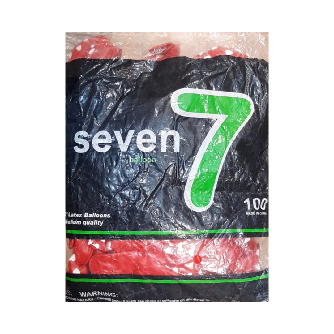 بادکنک تمام چاپ طرح قلب رنگ قرمز بسته 100 عددی