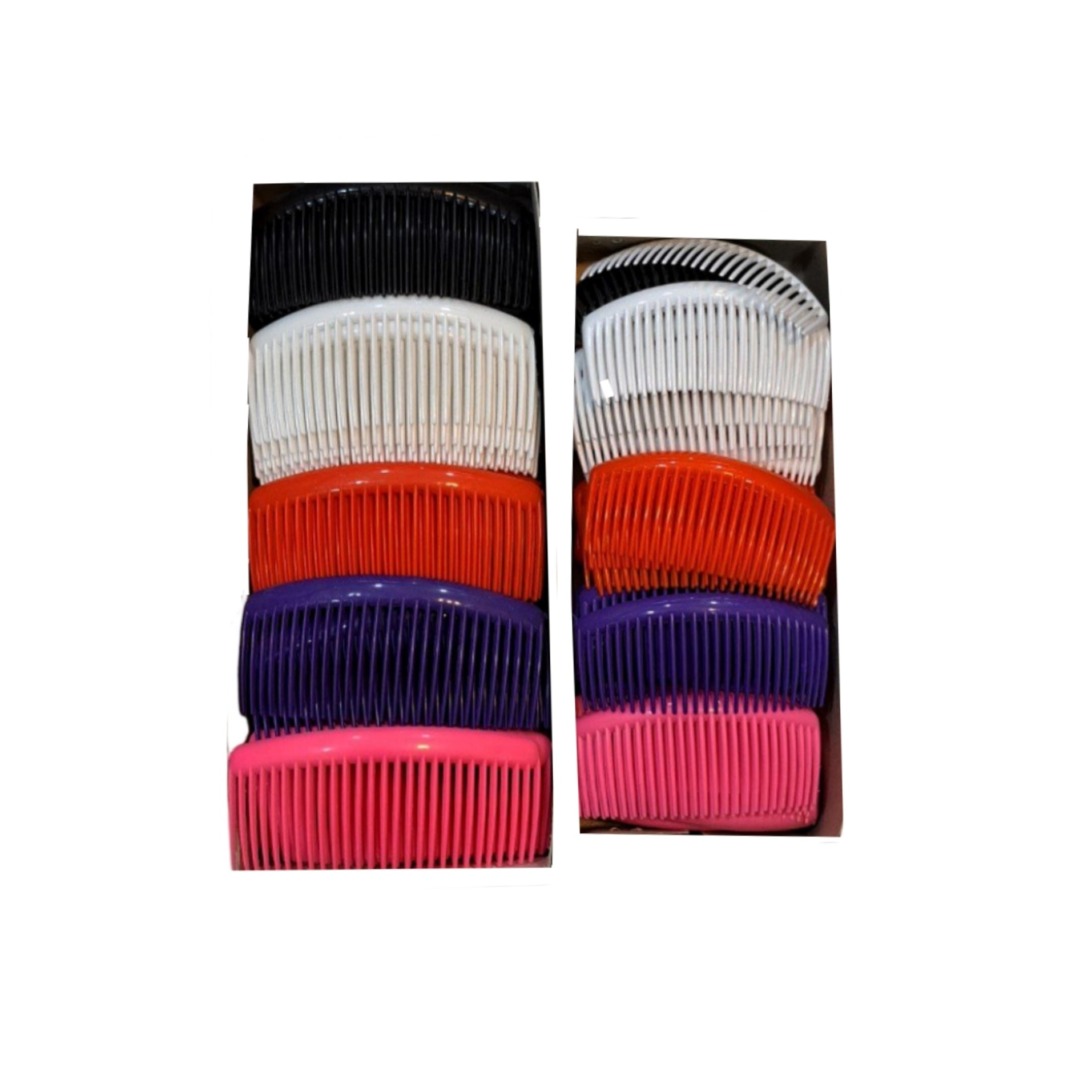 شانه زلفی کوچک رنگی بسته 72 عددی