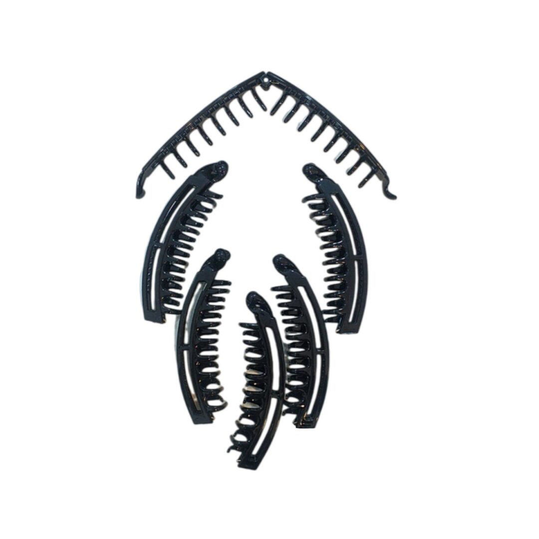 کلیپس مو مدل آبشاری براق بسته 10 عددی