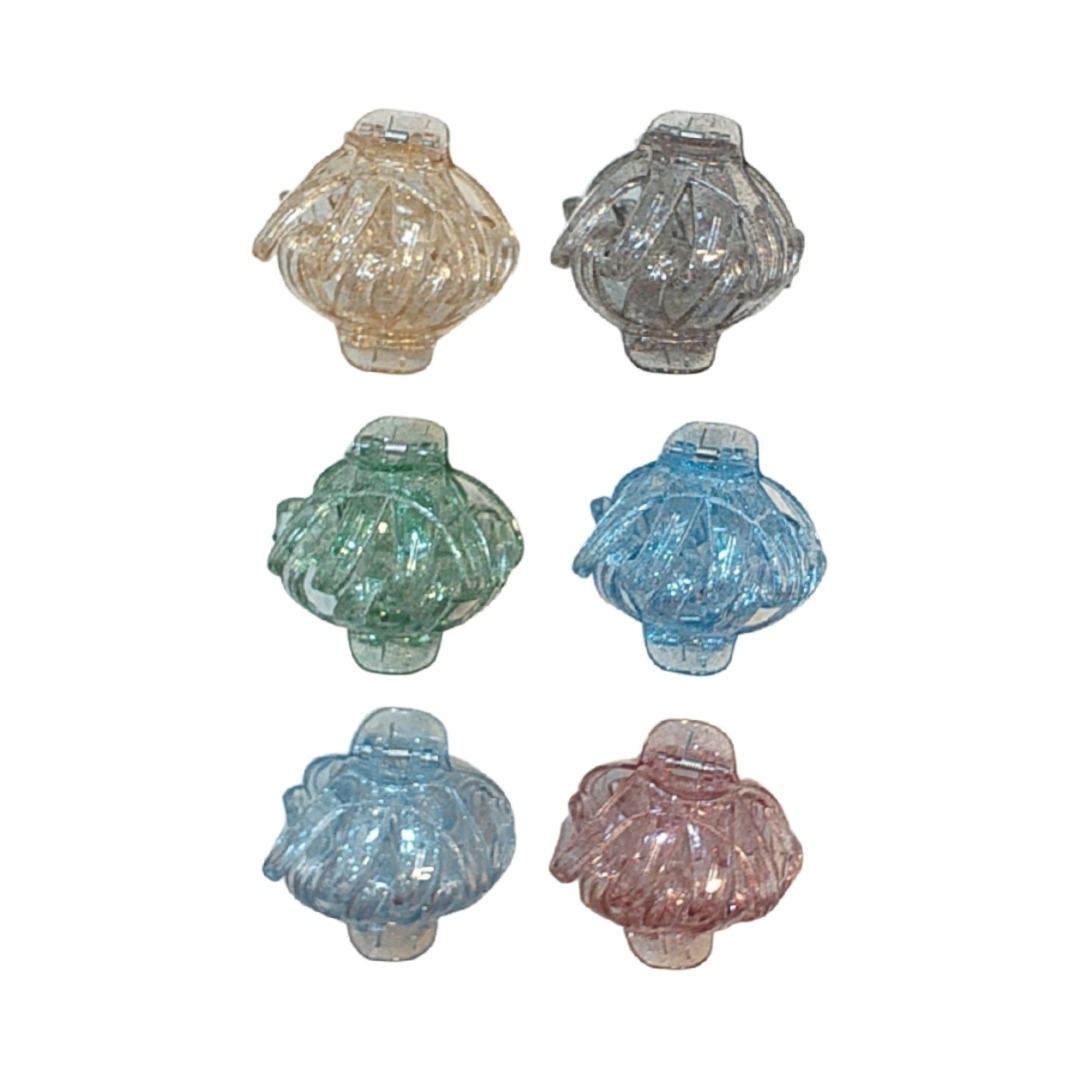 کلیپس مو مدل گوجه ای بسته 12 عددی