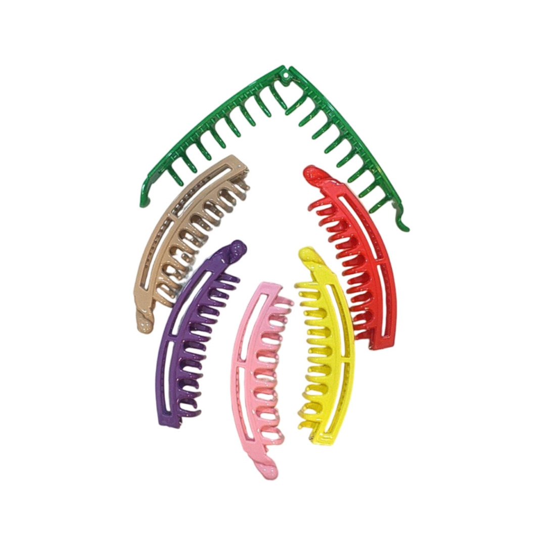 کلیپس مو مدل آبشاری براق بسته 10 عددی