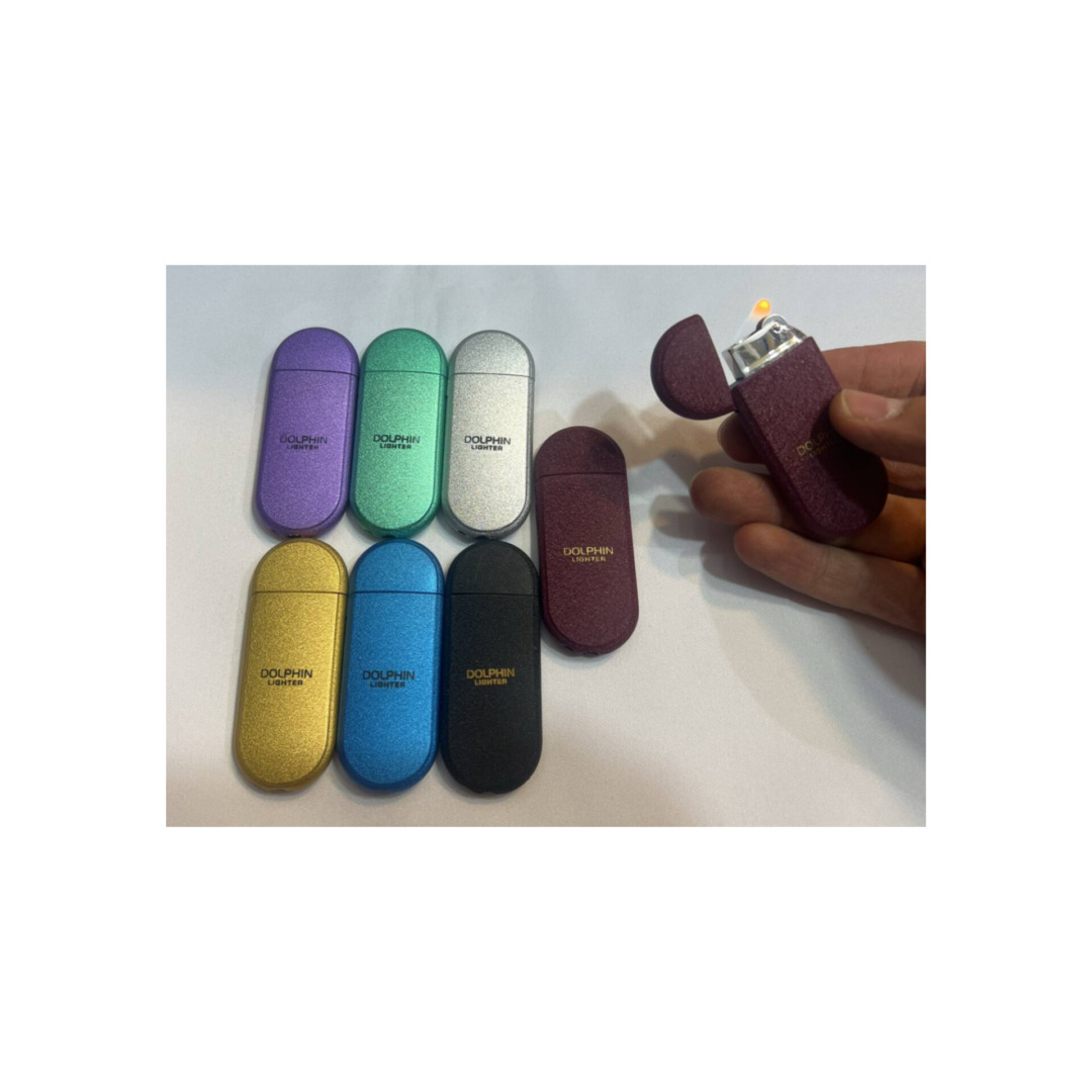 فندک سنگی دلفین گرد رنگی بسته 25 عددی