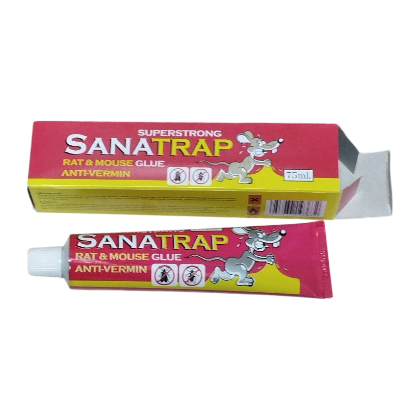 چسب موش ثناترپ SANATRAP مدل تیوپی حجم 75 میلی لیتر بسته 40 عددی