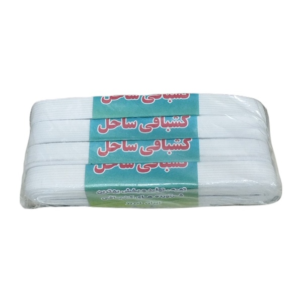 کش خیاطی رنگ سفید دو سانتی بسته 4 عددی