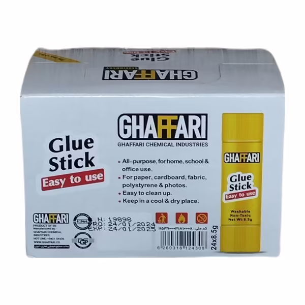 چسب ماتیکی غفاری 8.5 گرم بسته 24 عددی چسب ماتیکی غفاری 8.5 گرم بسته 24 عددی