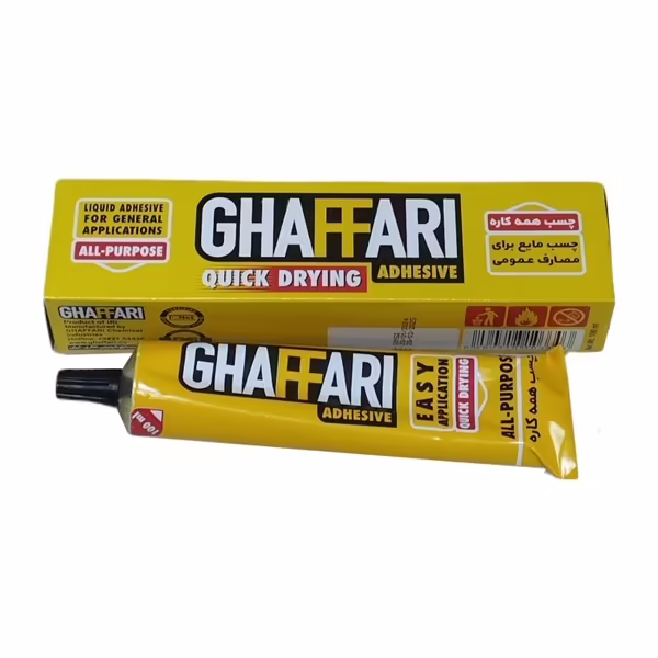 فروشگاه اینترنتی استوریکس - فروش عمده چسب مایع همه کاره غفاری مدل ALL PURPOSE حجم 100 میلی لیتر بسته 12 عددی