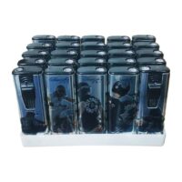 فندک کوره ای روکش فلزی کشویی طرح دار بسته 25 عددی