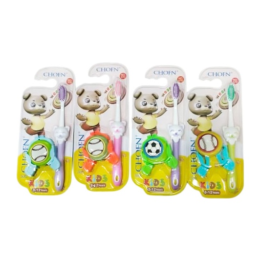 مسواک کودک چوفن جایزه دار بسته 12 عددی