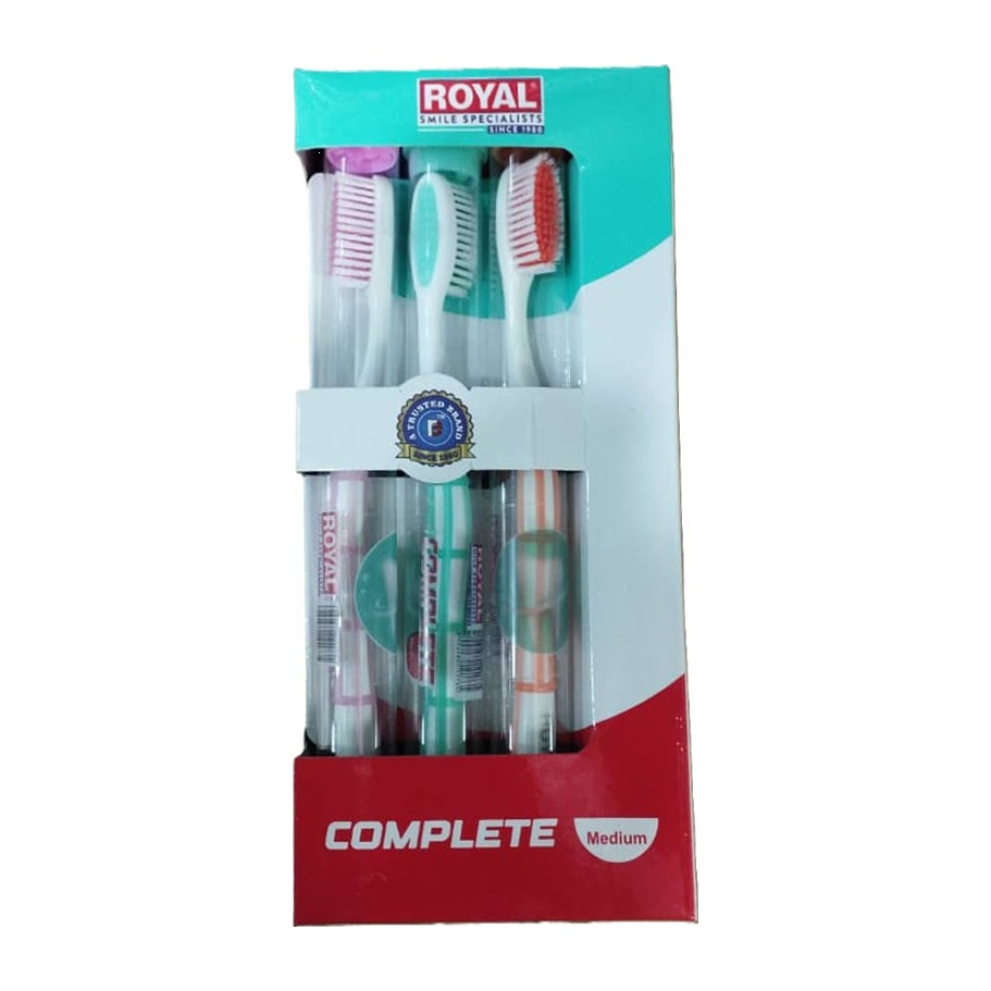 مسواک رویال برس متوسط بسته 12 عددی